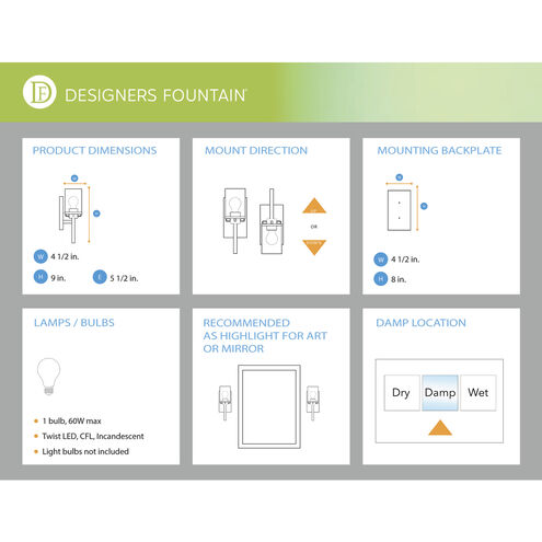 Carmine 1 Light 7 inch Matte Black Vanity Light Wall Light